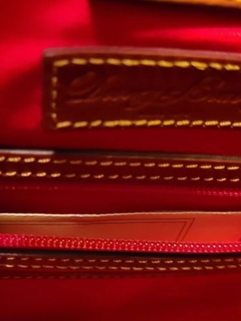 Dooney & Bourke Brown Monogram Briefcase - Brown/Gold